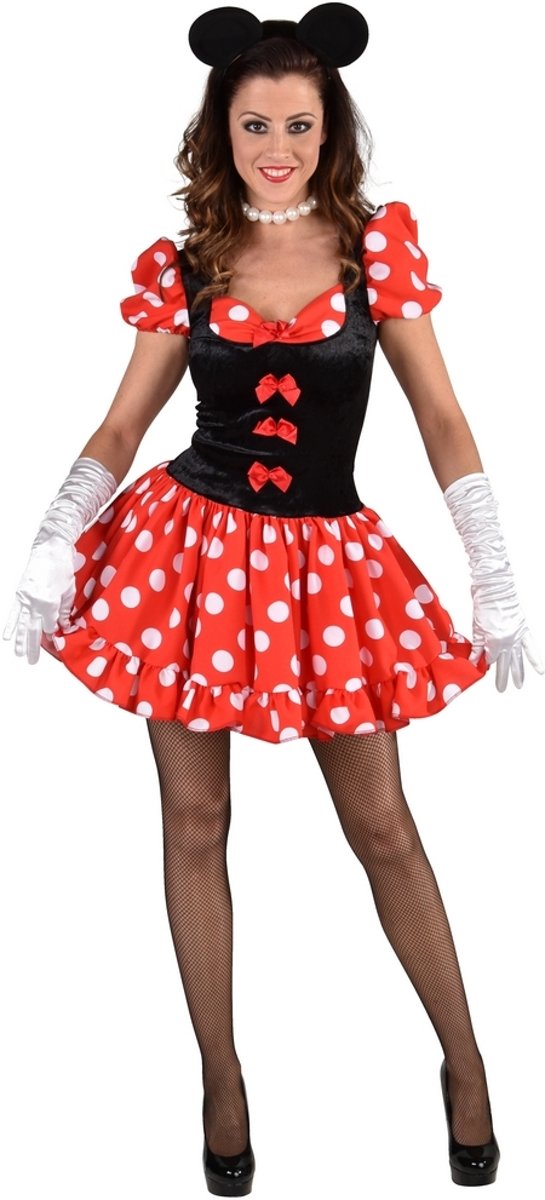 Mickey & Minnie Mouse Kostuum | Tekenfilm Muis Minnie | Vrouw | Small | Carnaval kostuum | Verkleedkleding